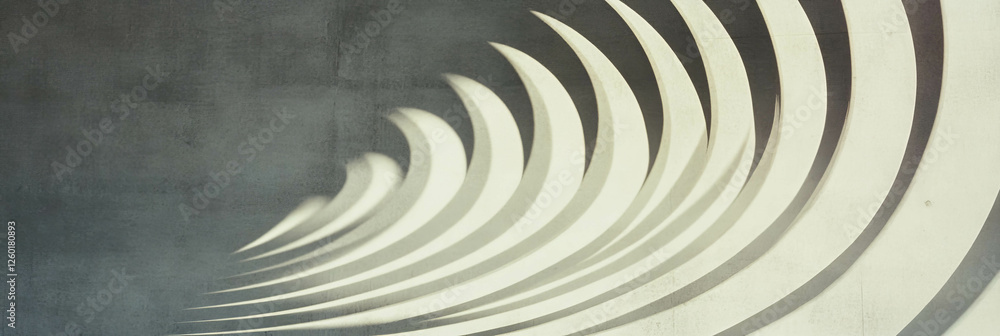 Poster Elegant circular pattern with light gray texture creating a smooth and clean aesthetic