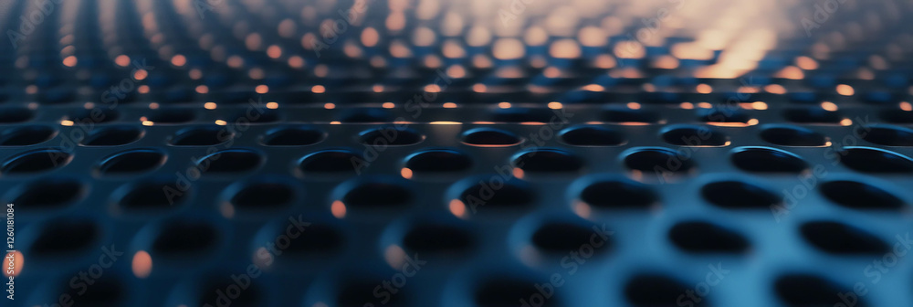 Poster Detailed texture of a smooth grid pattern featuring dark gray tones and precise design elements