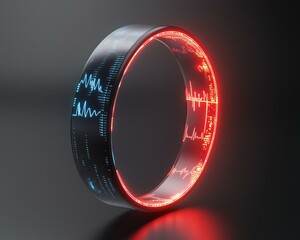 Futuristic health monitoring wearable device.