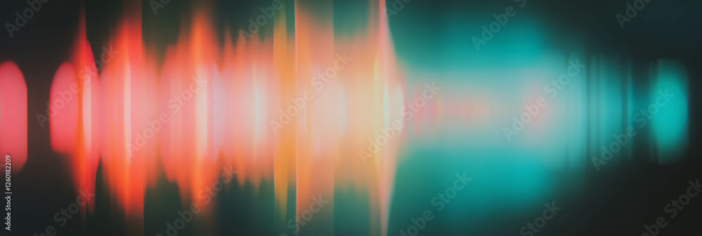 Poster Subtle glow of elongated bokeh texture with color gradient enhances visual depth and allure