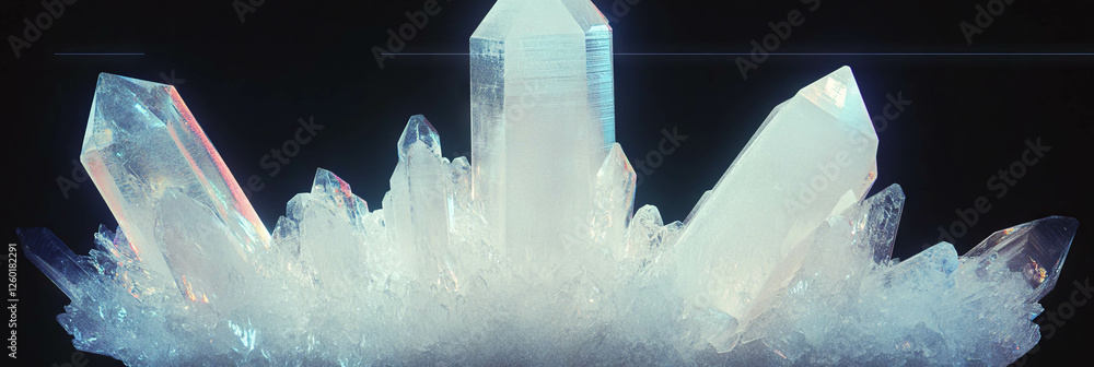 Aufkleber a captivating display of a large crystal flare reveals a bright core and delicate fading edges