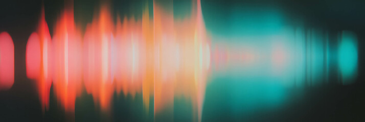 Subtle glow of elongated bokeh texture with color gradient enhances visual depth and allure