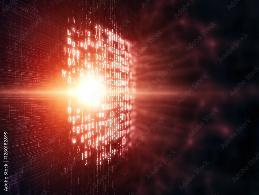 Poster cyber security icon illuminating against hacking threats digital realm abstract futuristic environme