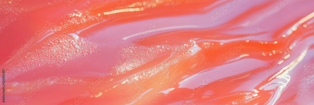 Poster smooth transparent gel with wavy patterns on a clean cosmetic background