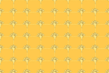 Hand drawn  floral backround. Botanical seamless pattern . Sketch drawing. Design for fashion , fabric, textile, wallpaper, cover, web , wrapping and all prints