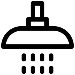 Shower. Editable stroke vector icon.