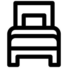 Single room. Editable stroke vector icon.