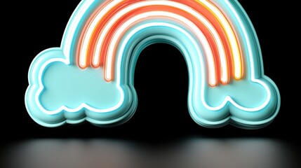 Vibrant neon rainbow studio setting graphic design colorful environment close-up view whimsy concept for creative inspiration