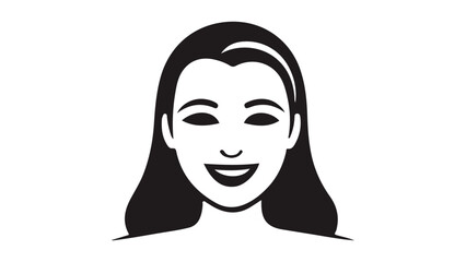 very portrait of a woman vector illustration silhouette