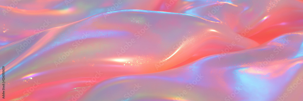 Aufkleber Viscous transparent gel with soft light play and minimal movement on a clean background
