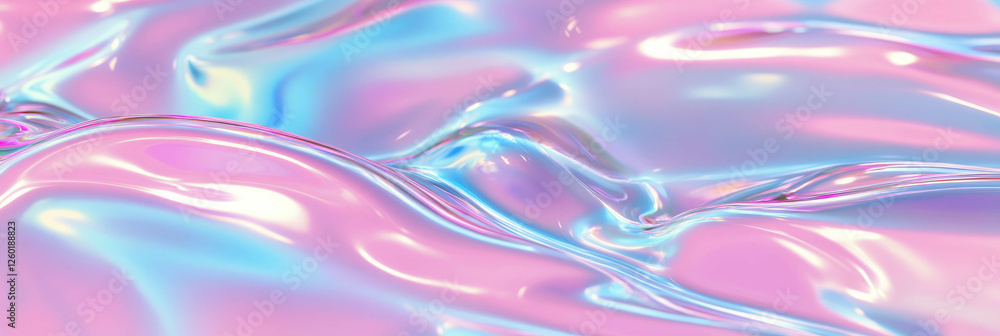 Poster clear gel texture with vibrant ripples creating a serene aesthetic background