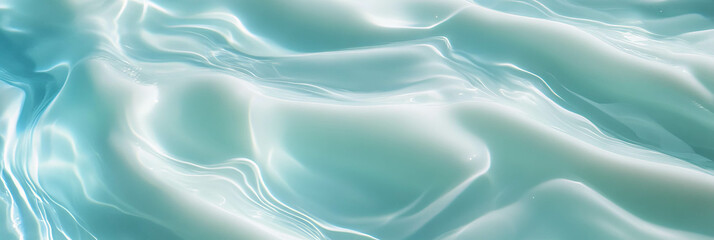 Obraz premium Texture of clear watery gel with high transparency and gentle ripples in a clean cosmetic aesthetic