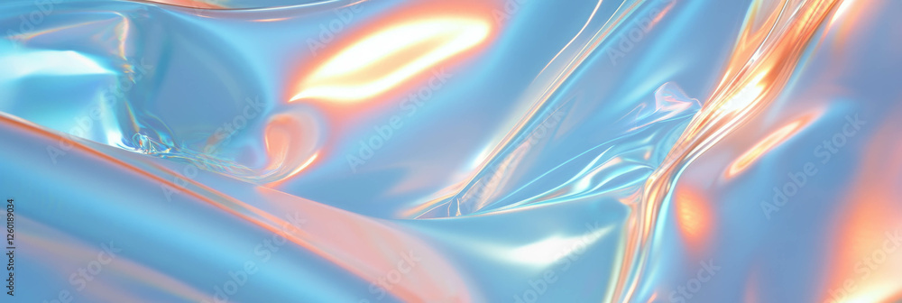 Poster fluid gel texture with soft reflections creates a serene and clean aesthetic background
