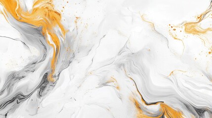 Abstract gold and grey marble texture, swirling paint design, background for website or print