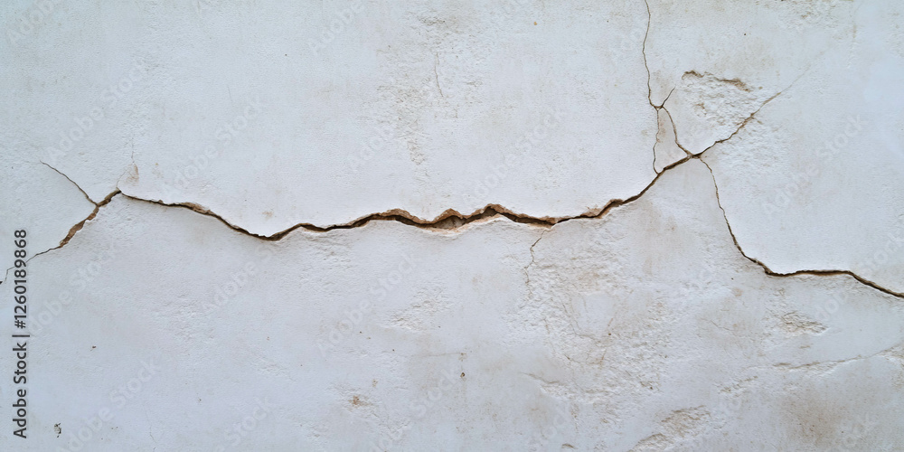Aufkleber texture of a white wall featuring fine cracks and subtle grey lines