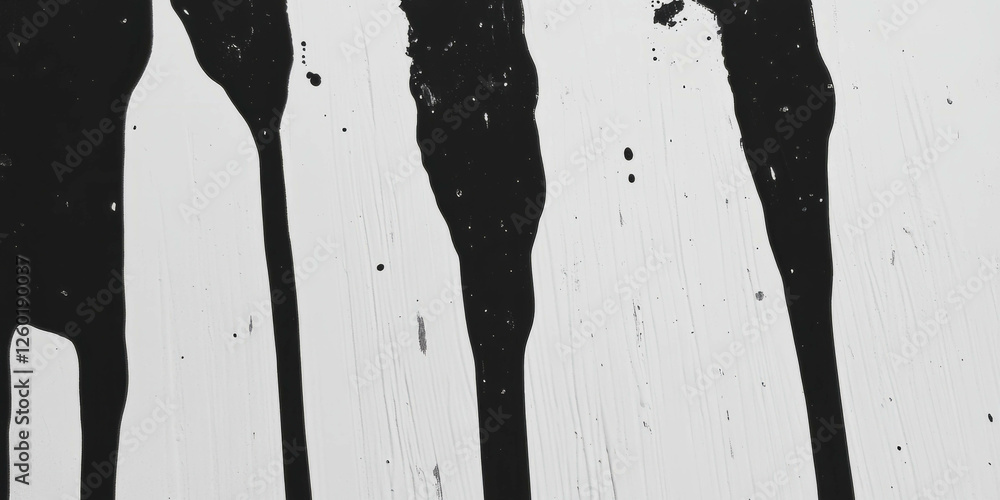 Poster detailed texture of a wall with white background and grey paint drips