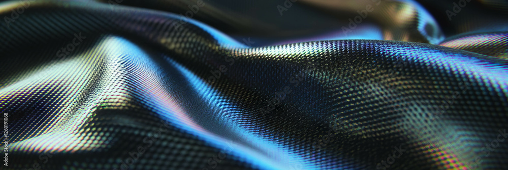 Poster textured fabric showcasing woven ripstop nylon and anodized titanium with granite elements