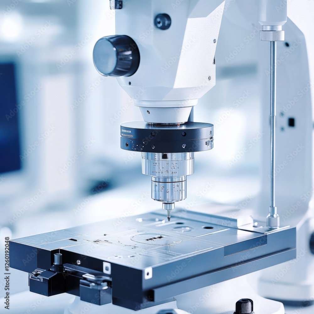 Poster precision engineering in action advanced machinery in a modern laboratory environment showcasing cut