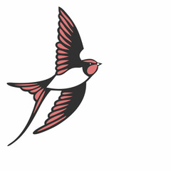 The Lives of Birds in Flight Swallows in mid-flight with detailed wingspans