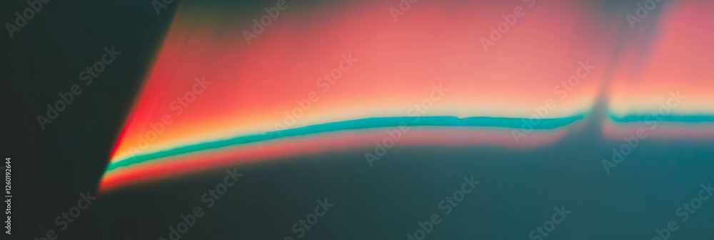 Aufkleber tiny stylized rainbows appear after gentle rain and sunshine in serene backdrop