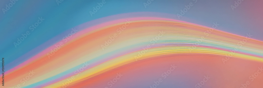 Poster Colorful tiny rainbows with gentle arcs create a playful background design for banners