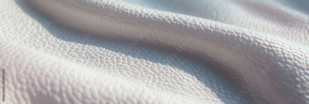 Poster subtle texture of white leather with soft shadows and bright lighting for a banner background