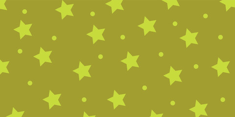 Seamless pattern with stars and polka dots. Cute, baby design for new boy. Pattern for nursery decor, for babies