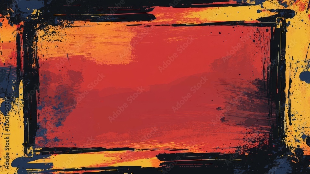 Poster vibrant abstract background with bold colors and dynamic brush strokes enhancing visual impact