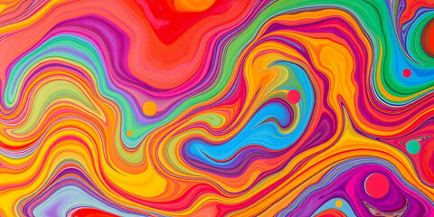 Obraz premium Abstract Background With Waves, coloful rainbow background, liquid splashes