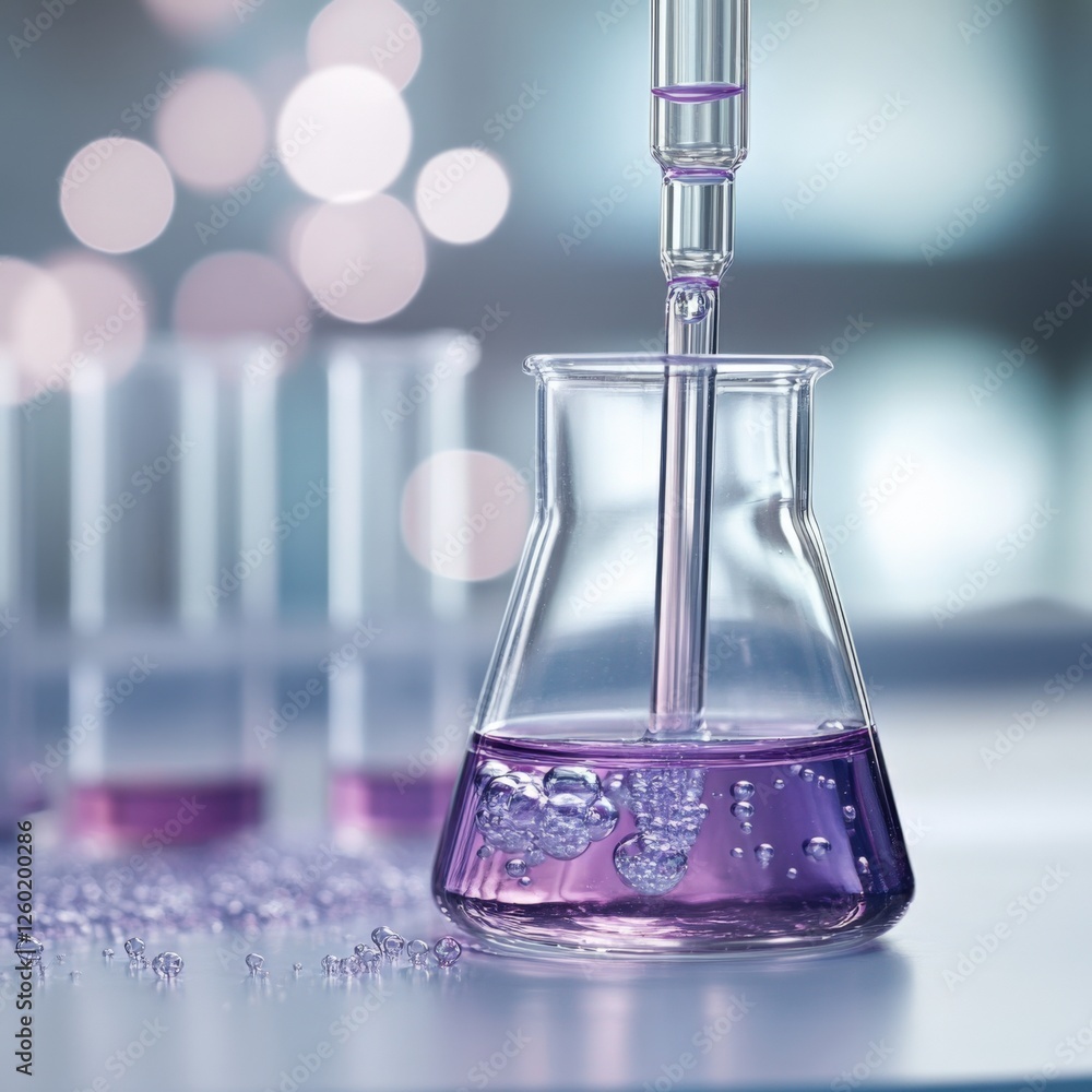 Poster chemical experimentation in a lab setting science laboratory photograph clean environment close-up v