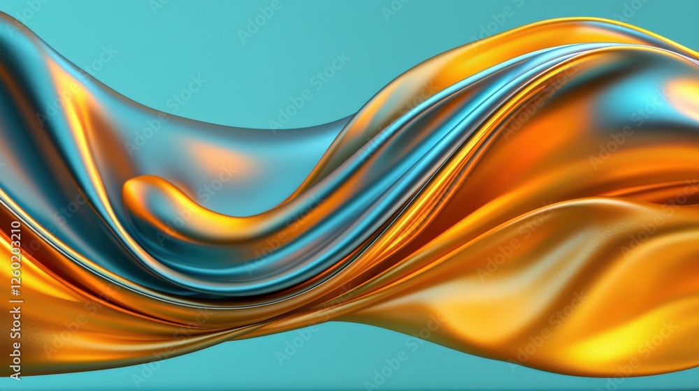 Poster dynamic flow of vibrant colors abstract digital space graphic design modern aesthetic close-up view 