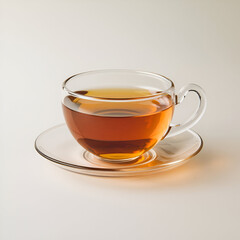 cup of tea on white background