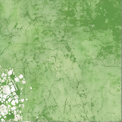 Obraz premium Textured green abstract background with cracked surface elements
