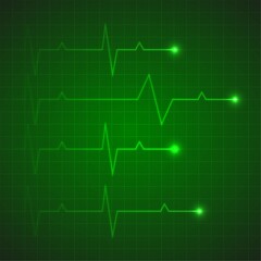 Neon cardiogram heart shape. Glowing Heartbeat icon, Lifeline background wallpaper design