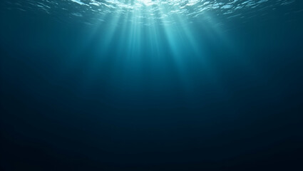 Title: A Serene and Mysterious Dark Blue Ocean Surface

