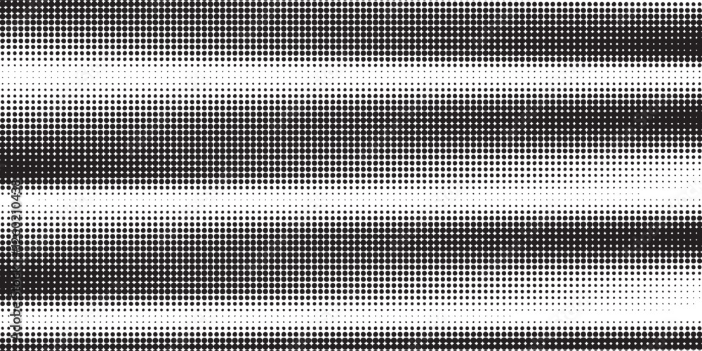 Poster halftone gradient. dotted gradient, smooth dots spraying and halftones dot background seamless horiz