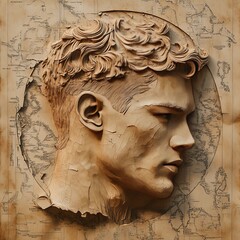 A barber in a salon with a client. Generative AI