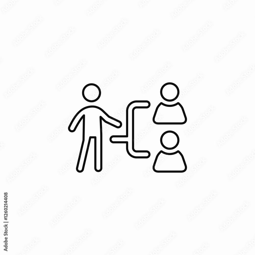 Aufkleber team workflow hierarchy icon vector sign
