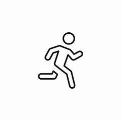 running man sport icon vector sign