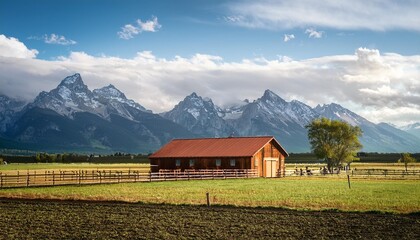 barn in the mountains