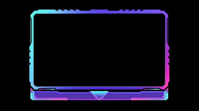 Electric border gaming for streaming facecam with transparent background