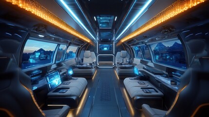 Futuristic Luxury Vehicle Interior: A Glimpse into Tomorrow's Travel