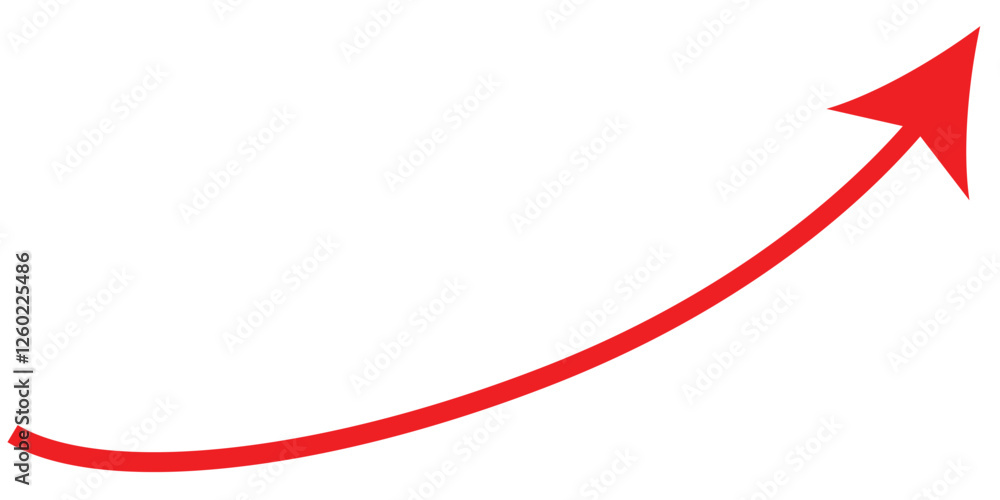 Poster curved arrow sign. turn arrow icon vector in trendy flat style. red rounded arrow. arrow icon vector