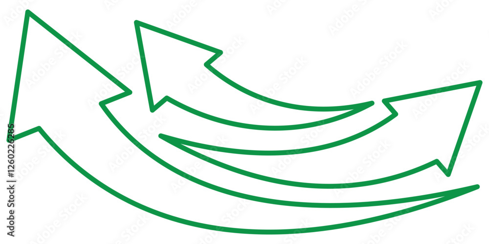 Poster sharp curved arrow icon. green flat style arrow symbol. arrow icon for your web site design, logo, a
