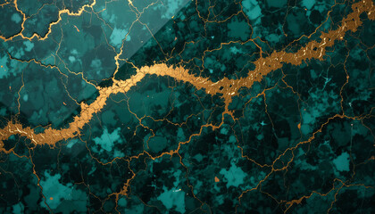 Luxurious Marbled Surface with Gold Veins