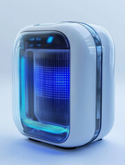 Air treatment purifier. Futuristic air purifier design concept for modern technology visuals.