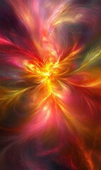 Abstract fiery explosion or burst background for design or art projects