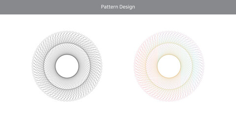 입체모양 도넛의 패턴 라인 디자인