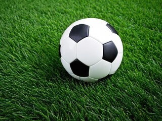 Fototapeta premium A soccer ball on the grass.