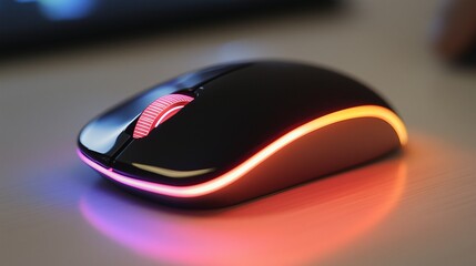 Gaming Mouse with Red LED Light
